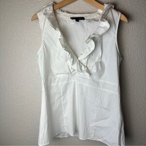 Lafayette 148 New York Cream Ruffled Blouse 12